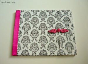 guestbook nunta negru fuxia