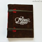 jurnal handmade piele intoarsa maro